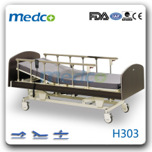 H303 Hot! Three functions electric patient bed with wheels